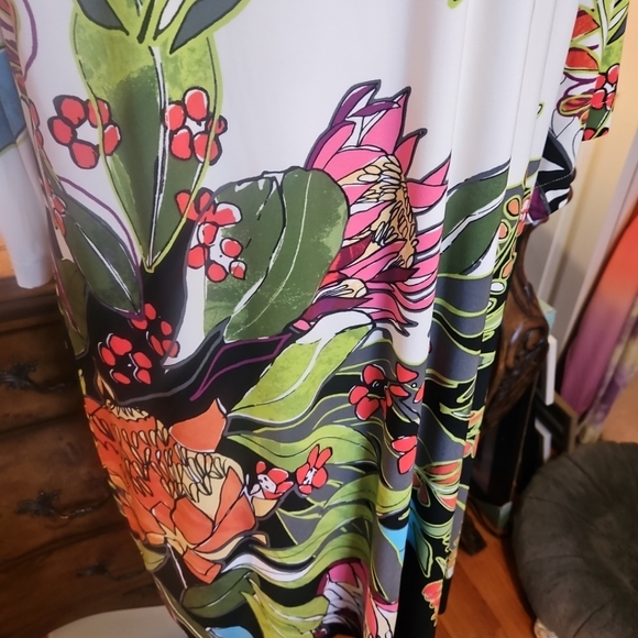 NWT Chico's size 3 (16) Floral Kimono Sleeve  Dress - Picture 2 of 6